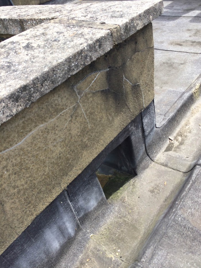 Defective render which could have caused water ingress to occur.